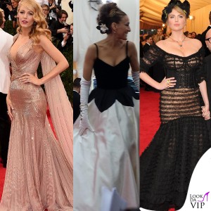 Met Gala 2014 Blake Lively abito Gucci Premiere Sarah Jessica Parker abito Oscar de la Renta Kate Upton total DolceGabbana