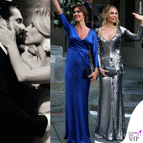 Matrimonio Hunziker Trussardi Silvia Toffanin abito blu Ilary Blasi abito Antonio Grimaldi 1