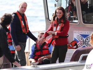 Kate Middleton in barca a Graham Island