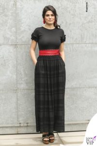 Valeria Solarino alla sfilata Emporio Armani