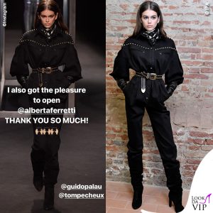 Kaia Gerber sfila per Alberta Ferretti FW 18-19