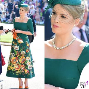 Kitty Spencer in Dolce&Gabbana, cappello Philip Treacy, gioielli Bulgari