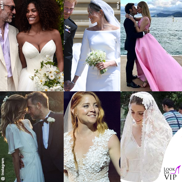 Abiti da sposa vip Kunakey Markle Lagerback Noemi Shaffer Ferragni