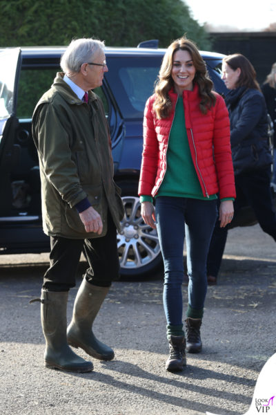 The Duchess of Cambridge is greeted as she arrives for a visit to Peterley Manor Farm in Buckinghamshire, where she will take part in Christmas activities with families and children who are supported by the Family Action charity.
