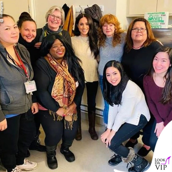 Meghan Markle nella sede del Downtown Eastside Women’s Centre di Vancouver