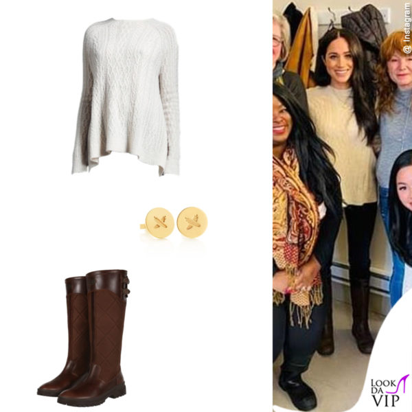 maglione The Row, orecchini Boh Runga, stivali Le Chameau