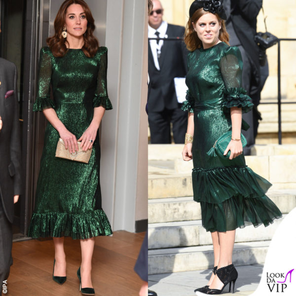 Kate Middleton in Irlanda con lo stesso abito indossato dalla principessa Beatrice ad agosto 2019