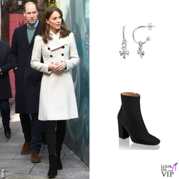 cappotto Reiss, stivaletti Russell & Bromley, orecchini Daniella Draper