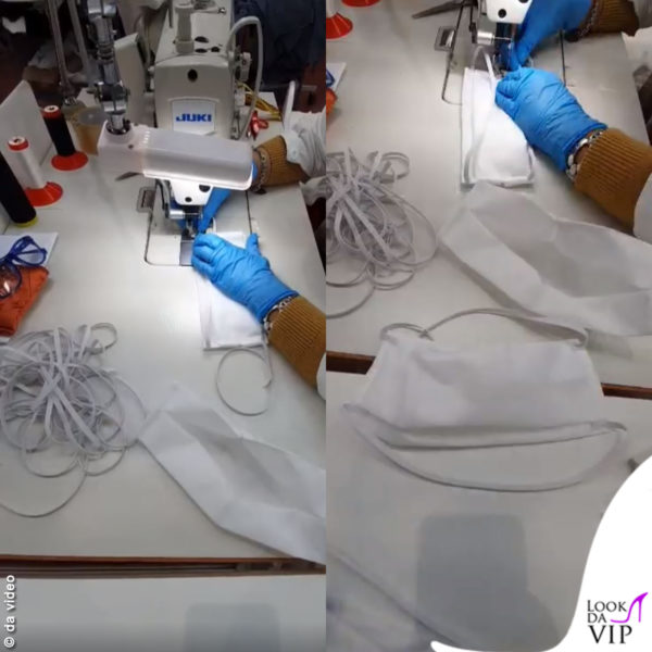 Sarte dell'azienda GDA a lavoro sulle mascherine