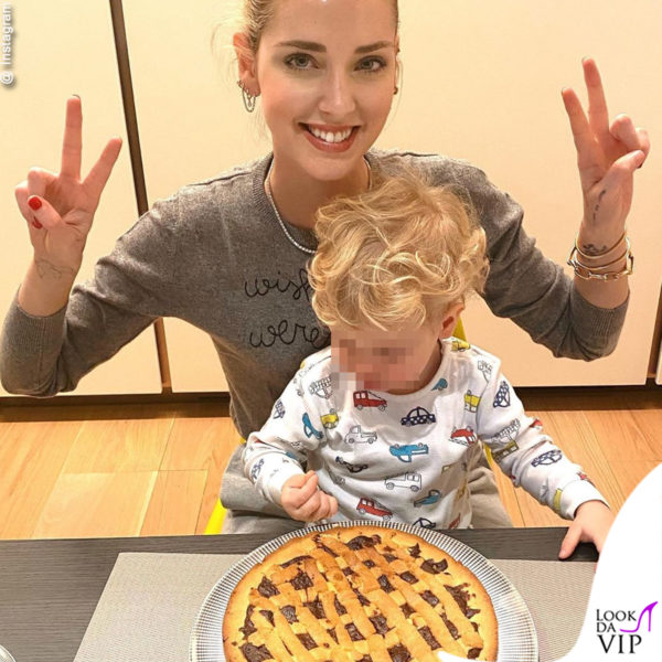 la crostata che Chiara ha fatto per il secondo compleanno del figlio Leone