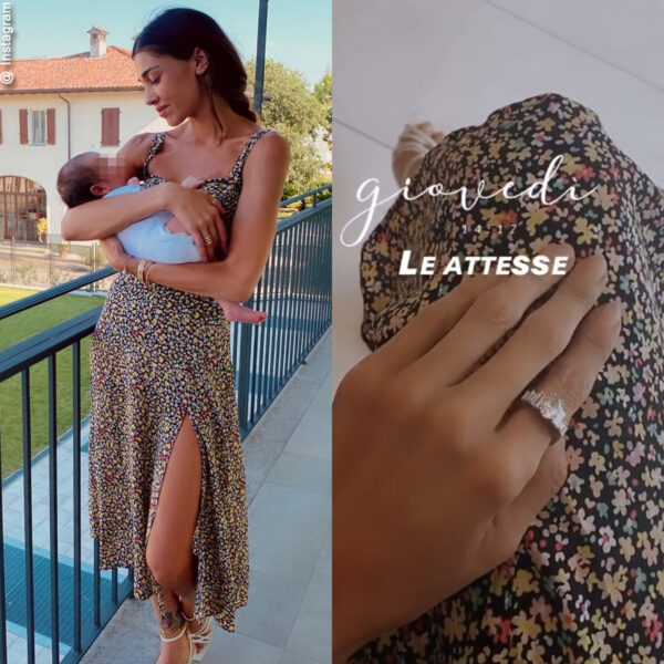 belen rodriguez in abito a fiori