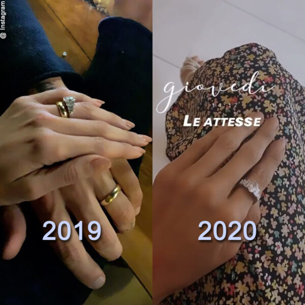 maggio 2019 e maggio 2020: le differenze sulla mano di Belen