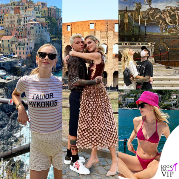 Chiara Ferragni e Fedez, turismo Italia Liguria Lazio, influencer italiana