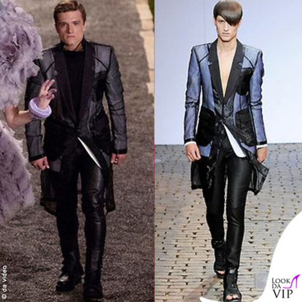 Molti degli outfit di Peeta Mellark (Josh Hutcherson) sono firmati da Juun J, come quello per la festa a Capitol City...