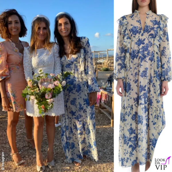 Francesca Balivo, sorella di Sarah e Caterina, ha indossato un abito Semicouture a fantasia floreale