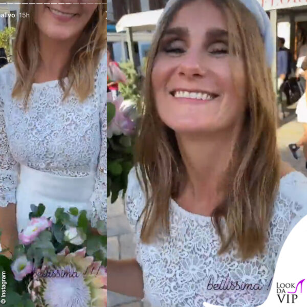 Corpetto in macramé e maniche tre quarti per la sposa