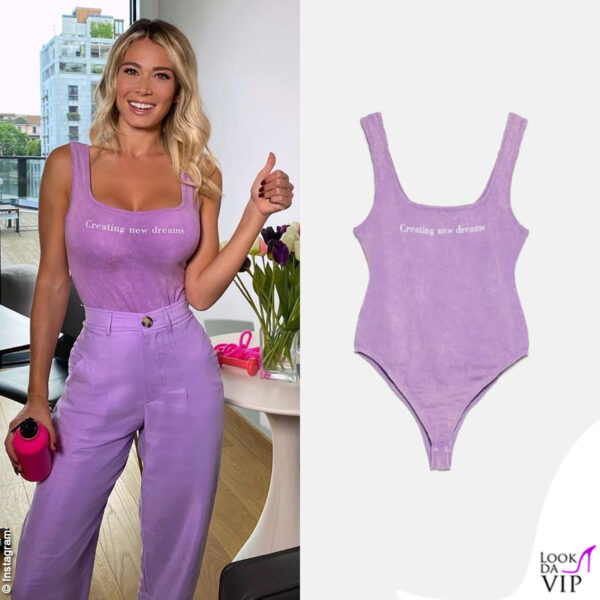 Body (come questo Zara) e pantaloni sono una delle sue mise preferite per l'estate