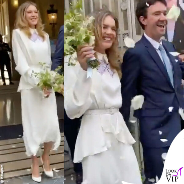 la sposa indossa un abito di Ulyana Sergeenko Couture