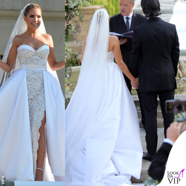 la sposa indossa un abito di Galia Lahav e gioielli Chopard