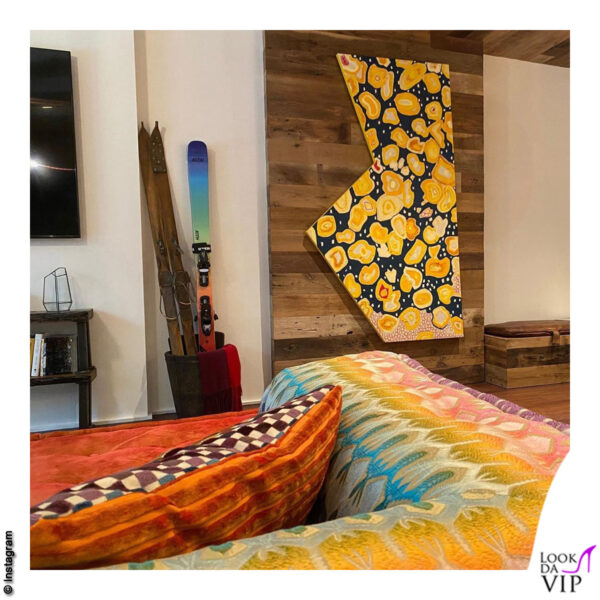 La top model ha scelto rivestimenti Missoni Home e Jaean Paul Gaultier