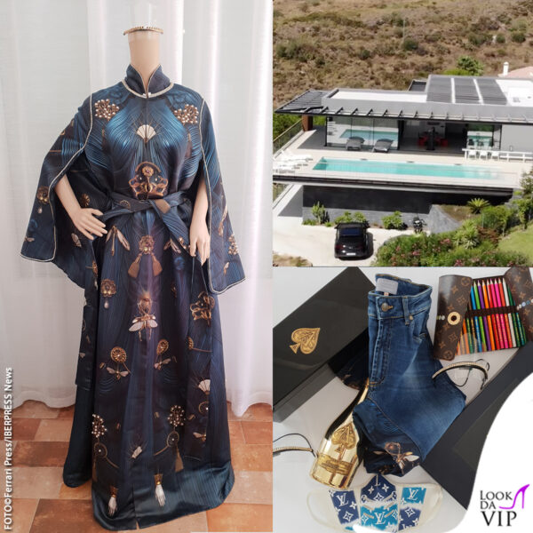 Miliardaria festa anti covid outfit Debbie Wingham location principale gift box