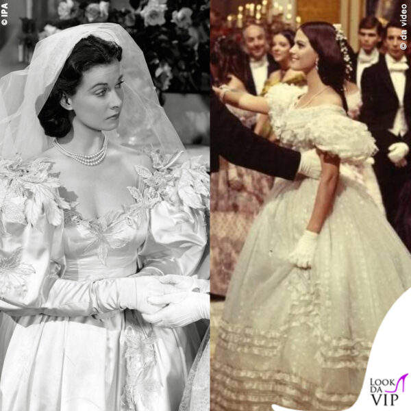 Per l'abito da sposa di Lady Diana gli stilisti David ed Elizabeth Emanuel si sono ispirati a quelli delle protagoniste di "Via con Vento" e "Il Gattopardo"