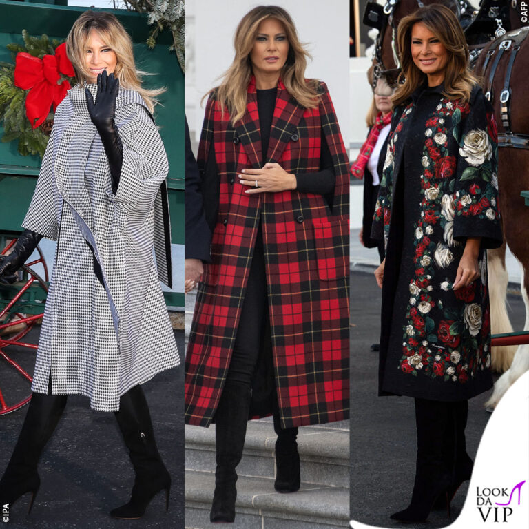 melania trump accoglie l'albero di natale alla casa bianca