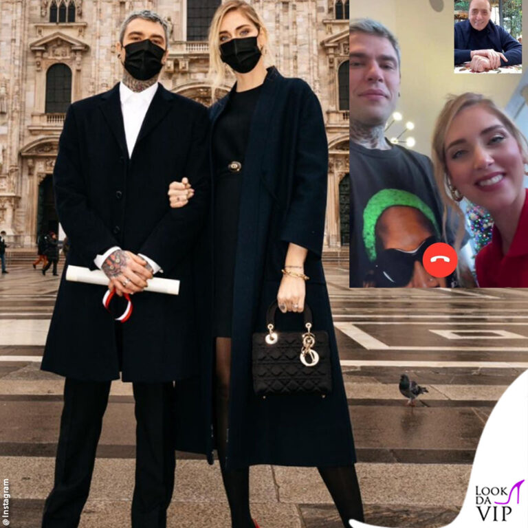 Chiara Ferragni in dior riceve l'Ambrogio d'oro con fedez