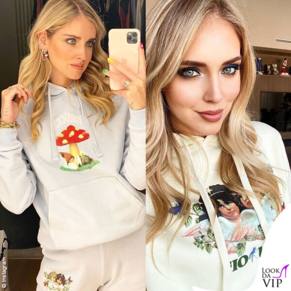 Chiara Ferragni con capi Fiorucci. Il marchio è adesso di proprietà di 
Janie e Stephen Schaffer
