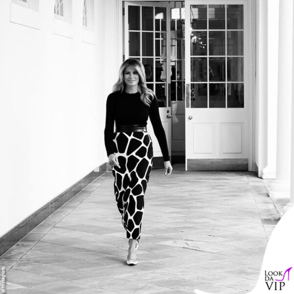 Melania durante un evento alla Casa Bianca a novembre