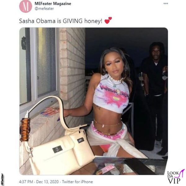 l'immagine diventata virale in rete della presunta Sasha Obama