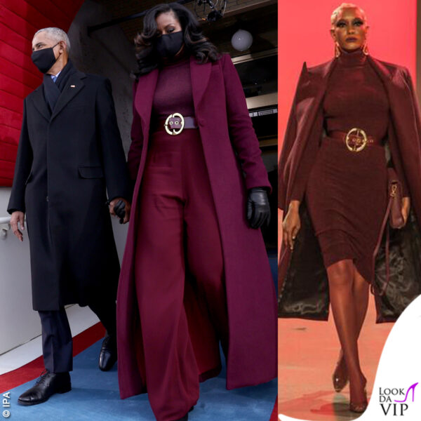 L'ex First Lady ha scelto un look di Sergio Hudson