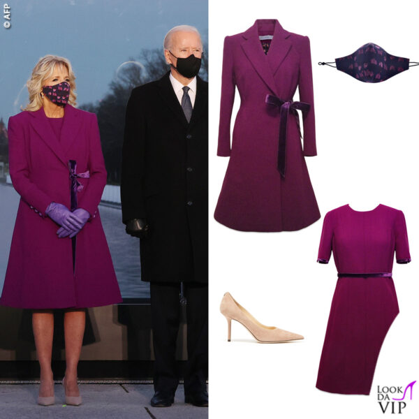 La signora Biden ha scelto un total look Jonathan Cohen e scarpe Jimmy Choo 