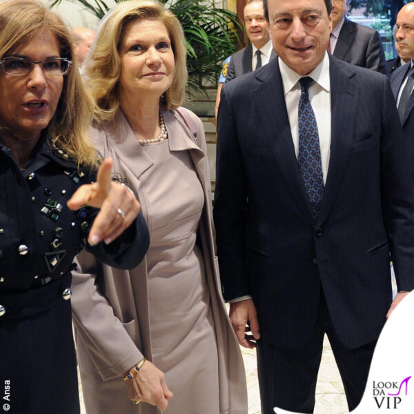 Serena e Mario Draghi con Emma Marcegaglia