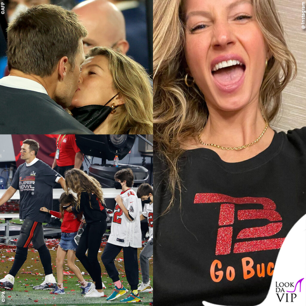 gisele bundchen fa il tifo per tom brady al super bowl