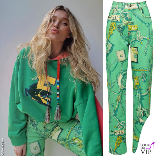 outfit Etro per Elsa Hosk