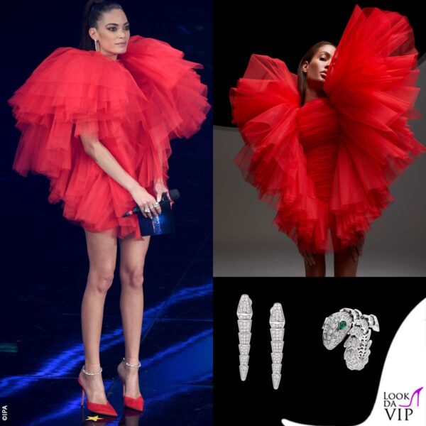 abito Giambattista Valli, gioielli Bulgari 