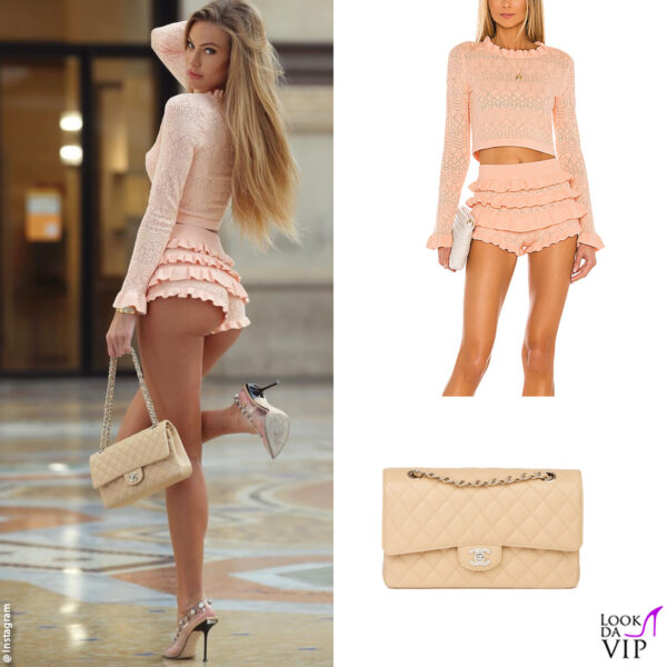 top e shorts Tularosa, borsa Chanel