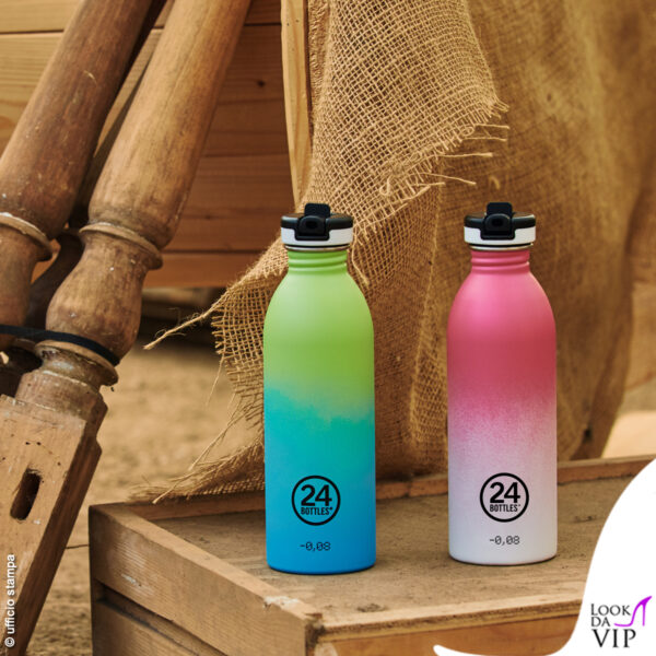 Le borracce 24bottles, leggerissime e trendy, sono in acciaio inossidabile
