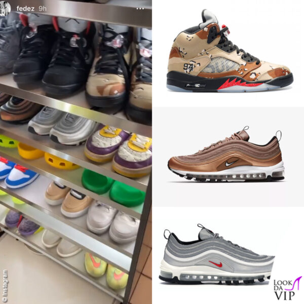 Le Nike Air jordan 5 retro supreme desert camo e due versioni di Nike Air Max 97 (Silver Bullet e Desert Dust)