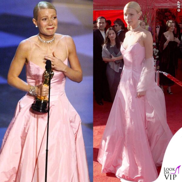 Oscar 1999: Gwyneth Paltrow lancia la moda del rosa con l'abito di taffetà Ralph Lauren