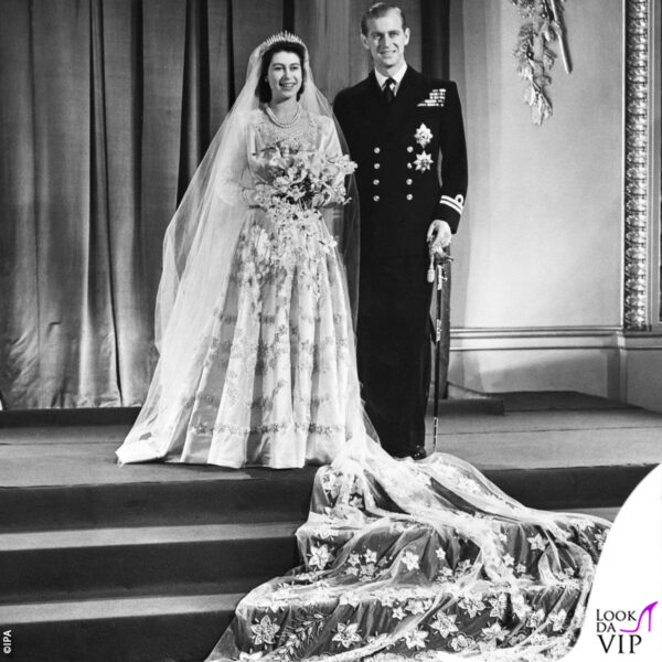 Elisabetta e Filippo nel giorno del loro matrimonio, il 27 novembre 1947