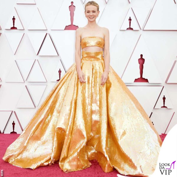 Carey Mulligan in Valentino Alta Moda e gioielli Cartier - voto: 10