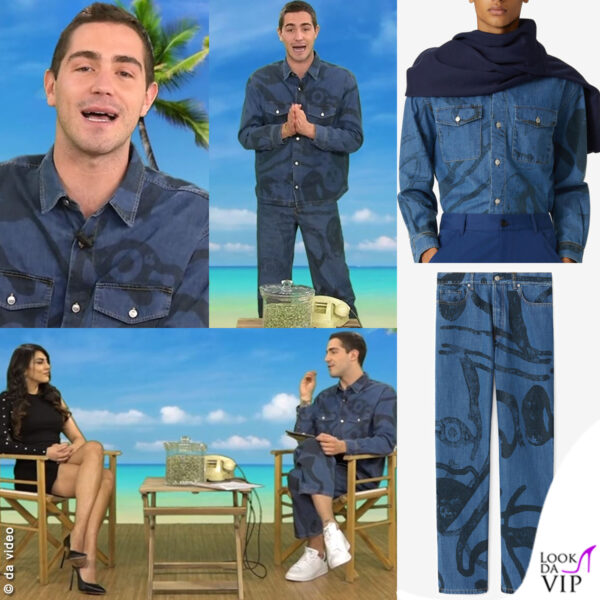 Per Tommaso Zorzi outfit Kenzo e scarpe Adidas