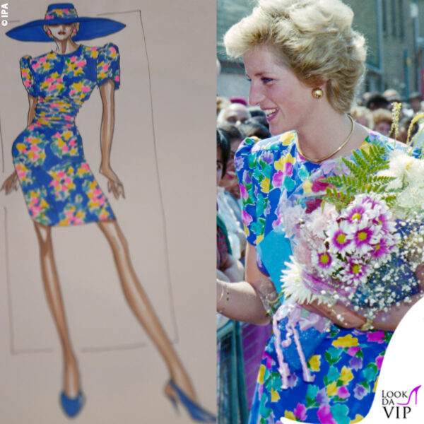 il "caring dress" disegnato per Lady Diana da Bellville Sassoon