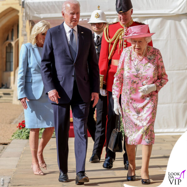 domenica 13 giugno Elisabetta ha accolto Jill e Joe Biden al Castello di Windsor