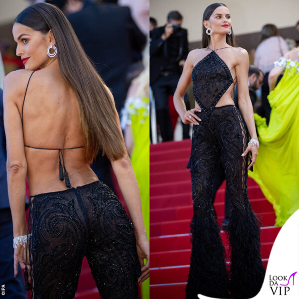 Izabel Goulart con una tuta Etro e gioielli Chopard 