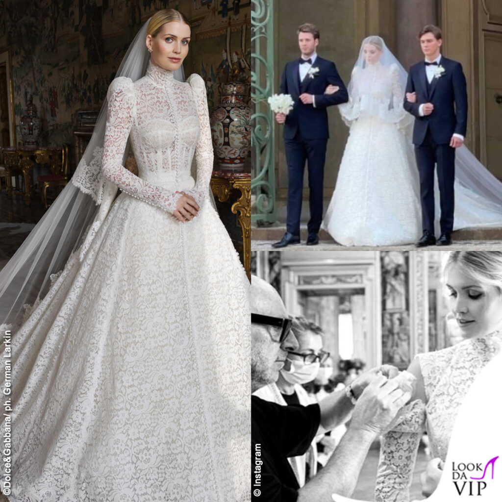 Kitty Spencer nozze Lewis abito da sposa Dolce Gabbana