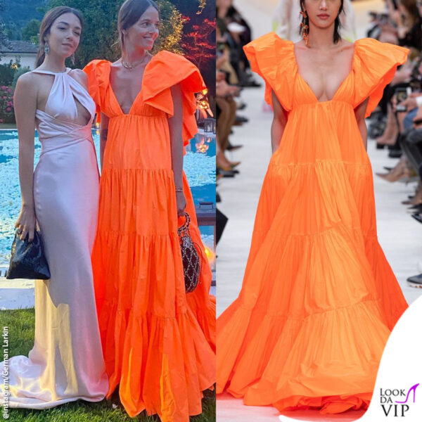 Valentina Scambia (in Ralph Lauren) e Carlotta Oddi (in Maison Valentino)