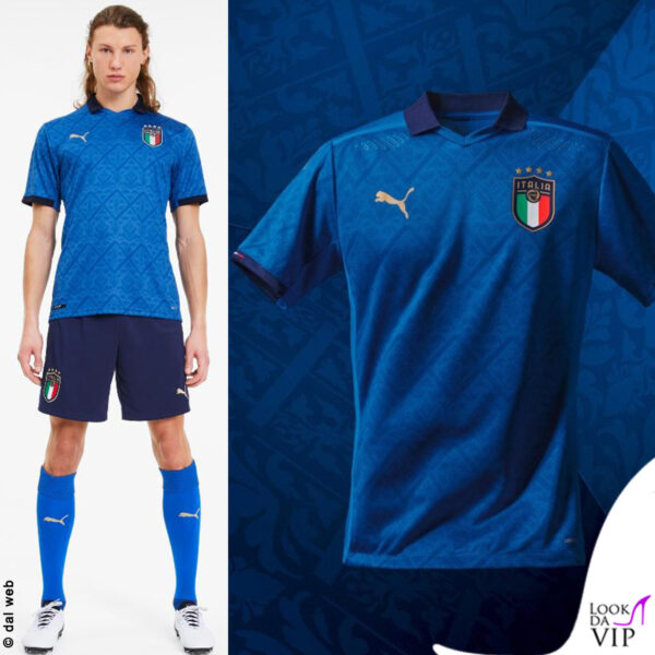 La maglia azzurra Puma, che ha portato alla vittoria la Nazionale Italiana